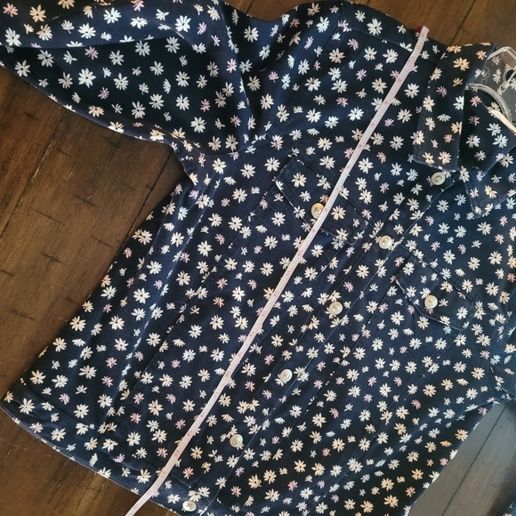 Koret Petites Navy Floral Pant Suit size 8 Petite - Picture 9 of 10